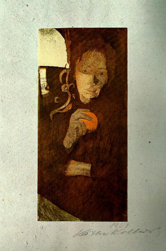 kathe kollwitz kvinna med apelsin oil painting image
